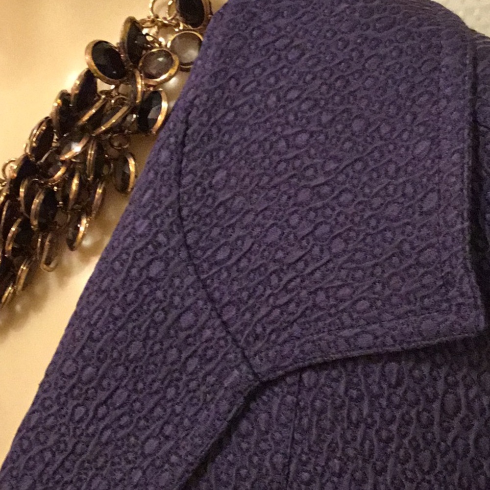 Chico’s Purple Textured Jacket Size 2/ Medium NWT